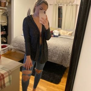 American Eagle Cardigan with Hoodie